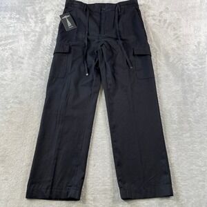 Murano Cargo Pants Mens 30x30 Black Relaxed Summer Casual  Preppy Beach Resort